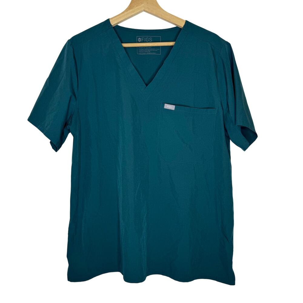 FIGS Scrub Top XL FreeX Collection Green Dark Teal